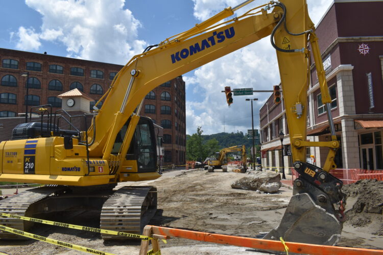 Downtown Wheeling Streetscape Project Work Zone Engulfs City